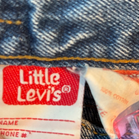 VTG 90s Little Levis Cargo Jeans Boys 7 Patches Jogger Parachute Elastic Cuff - Picture 12 of 16